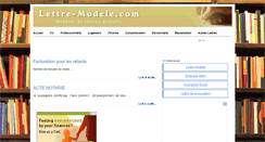 Desktop Screenshot of lettre-modele.com