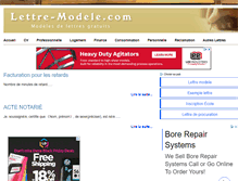 Tablet Screenshot of lettre-modele.com
